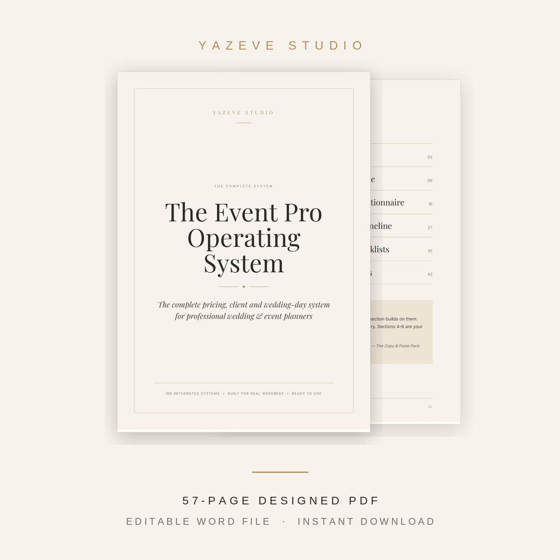 The Event Pro Operating System — cover